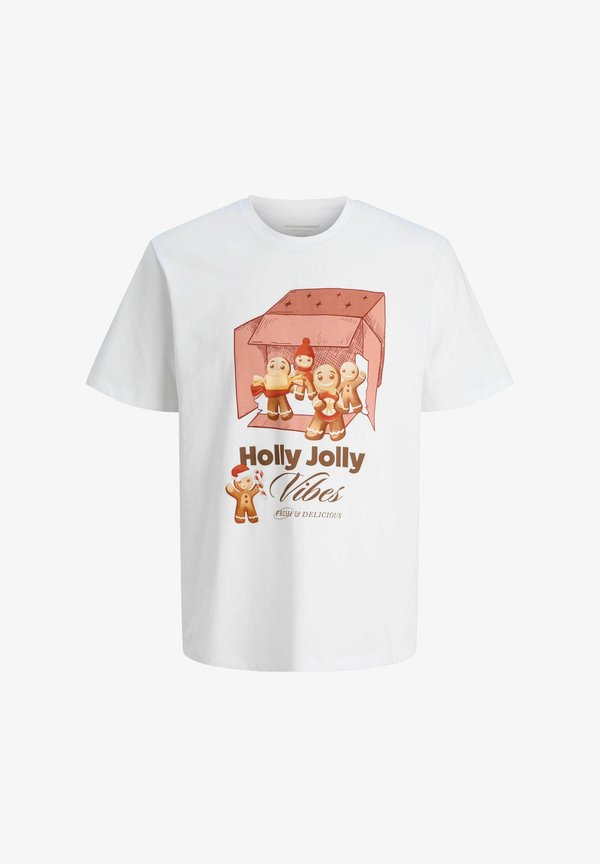 Jack & Jones X-mas - Print T-shirt - bright white