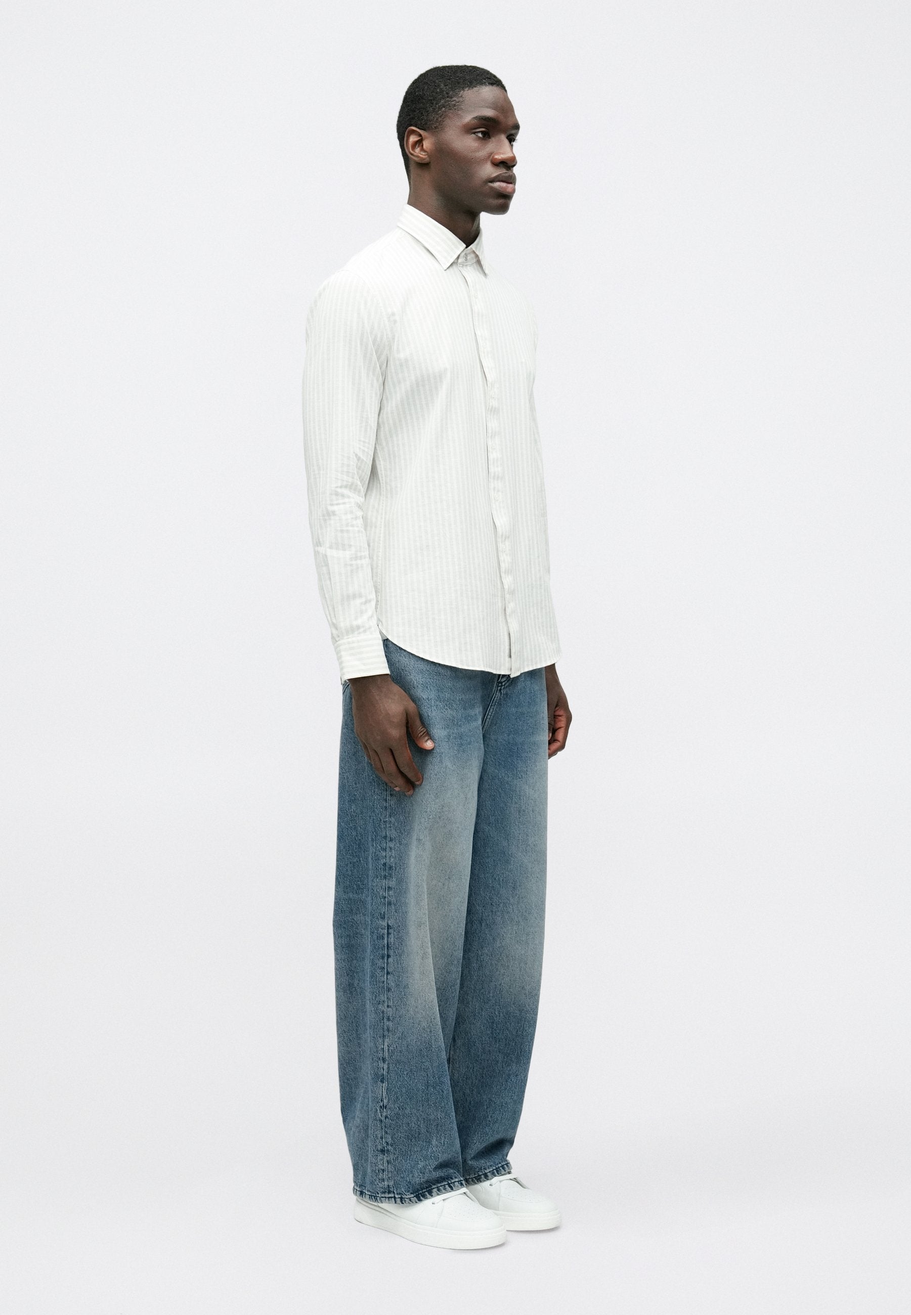Michael Kors PERFORM STRIPE SLIM SHIRT