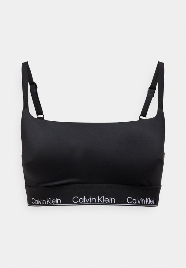 Calvin Klein Swimwear SQUARE NECK BRALETTE ICON SWIM - Bikini top - black