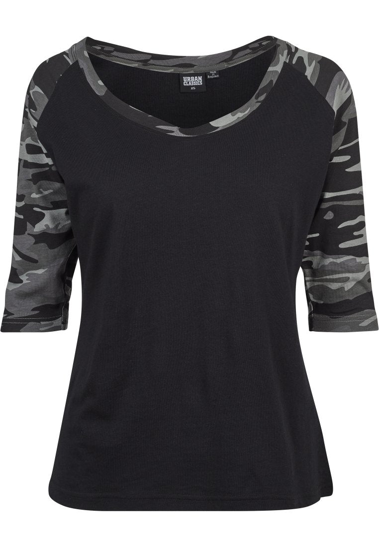 Urban Classics LADIES 3/4 CONTRAST RAGLAN TEE