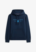 Tommy Hilfiger LOGO TERRY DRAWSTRING HOODY - Hoodie - desert sky