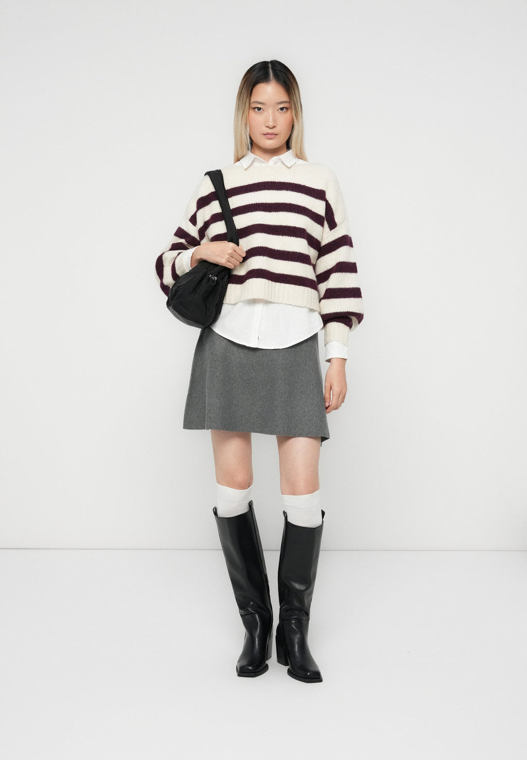 ONLY ONLAYA LIFE L/S BOATNECK CC KNT