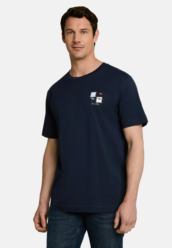 TOM TAILOR T-SHIRT MIT PRINT - Print T-shirt - sky captain blue