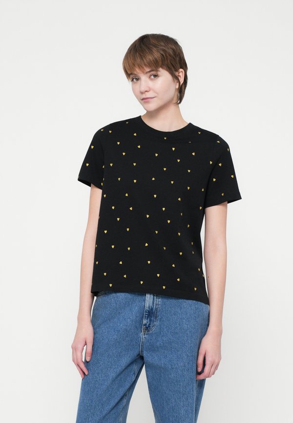 Vero Moda PAULINA DETAIL T SHIRT NOOS - Print T-shirt - black