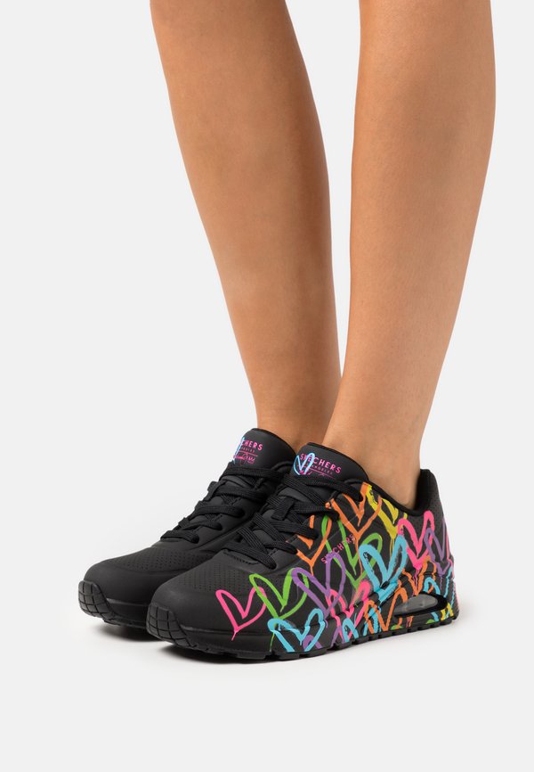 Skechers UNO - Trainers - black /multi-coloured