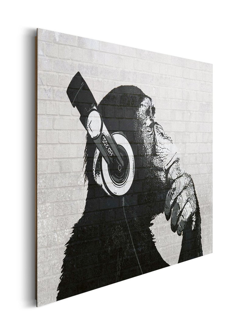 Orange Wallz HEADPHONE CHIMP - WALL