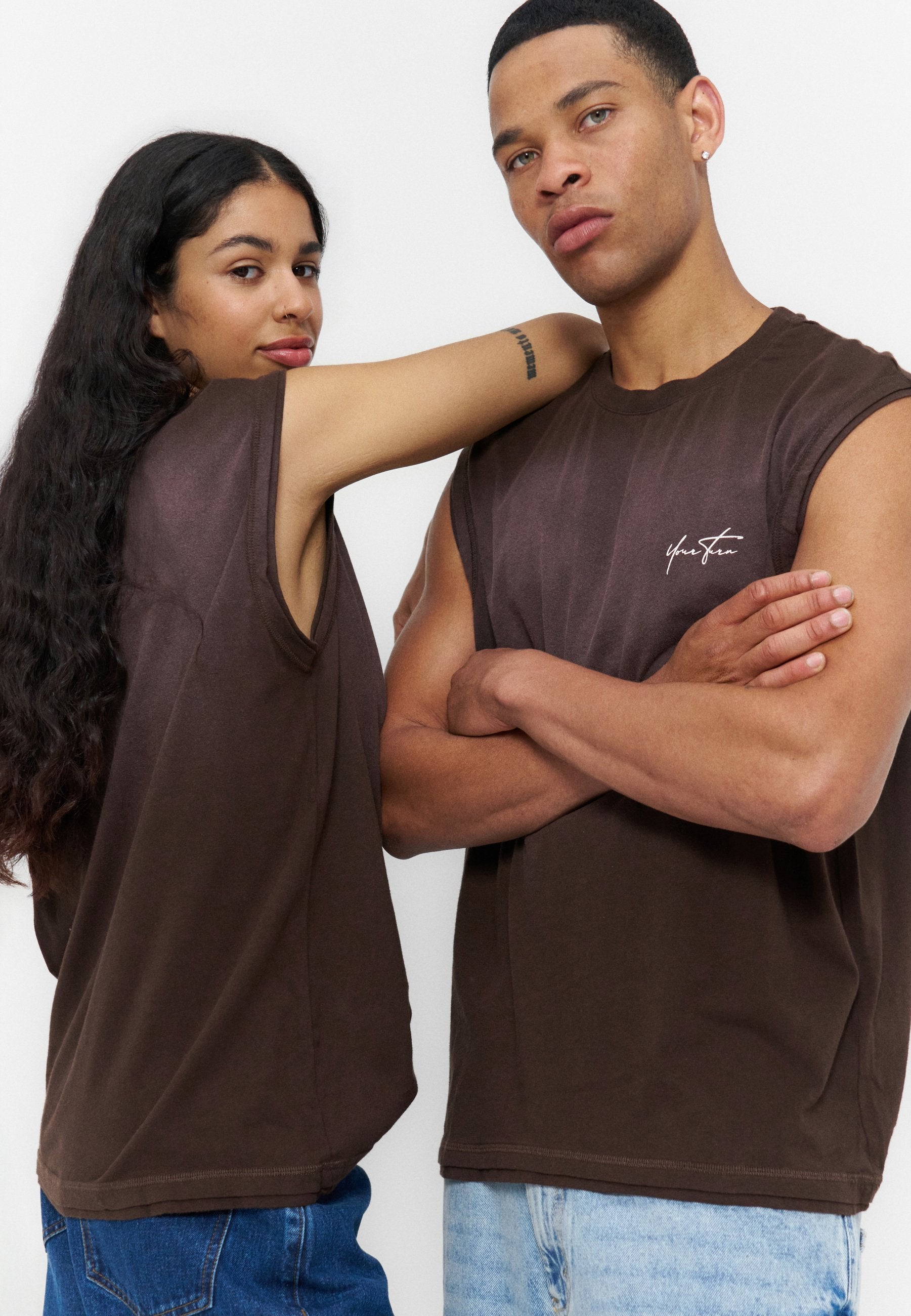 YOURTURN DROP SHOULDER TANK TOP