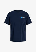Jack & Jones Logo - Print T-shirt - navy blazer
