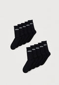 adidas Performance LINEAR CUSHIONED CREW SOCK 10 PAIR PACK - Socks - black/white