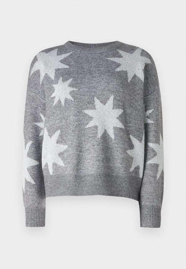 ONLY ONLROSIE O NECK GLITTER - Jumper - grey
