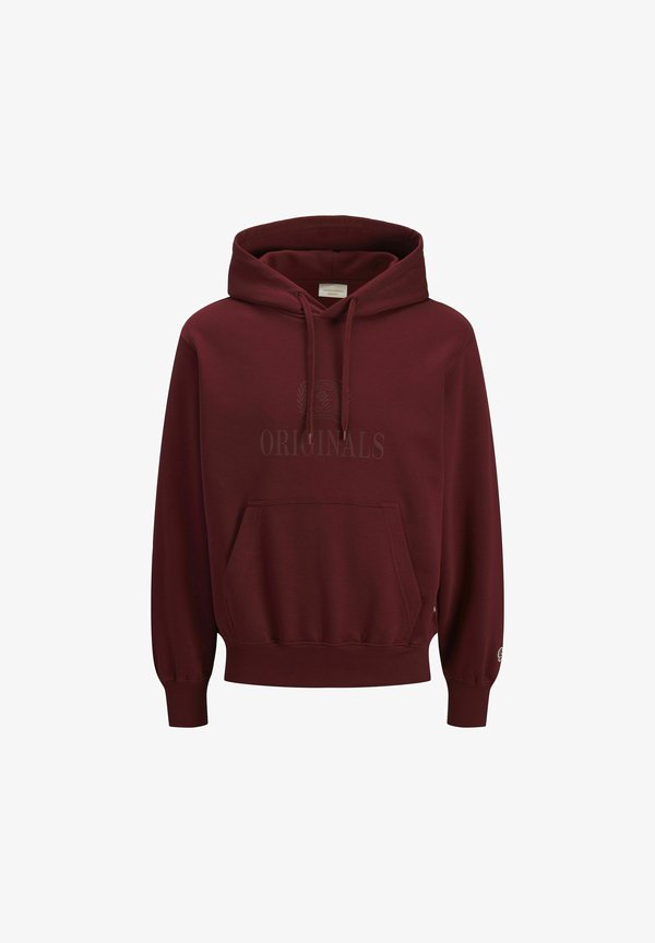 Jack & Jones JORFREDERIKSBERG MONOGRAM HOOD - Hoodie - chocolate truffle