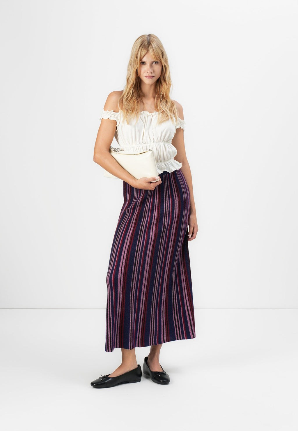 VILA VIMELVINA GLITTER MIDI SKIRT