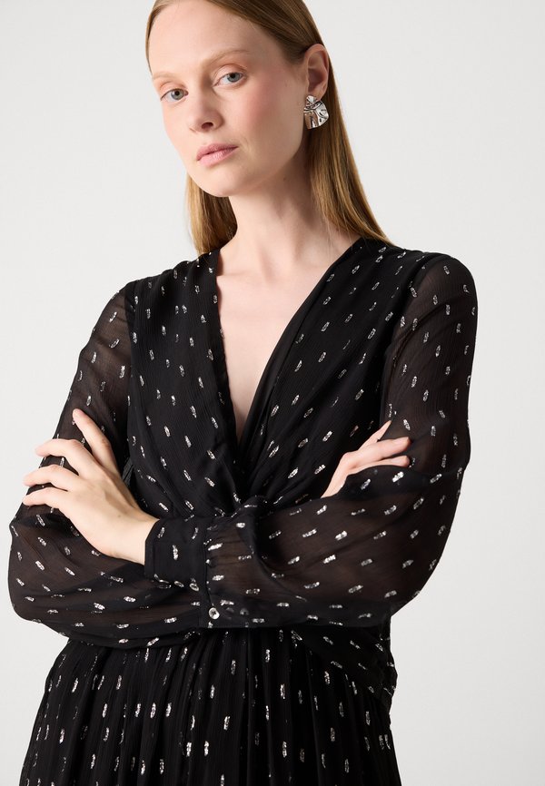 Scotch & Soda LONG SLEEVE MINI DRESS WITH DRAPED FRONT