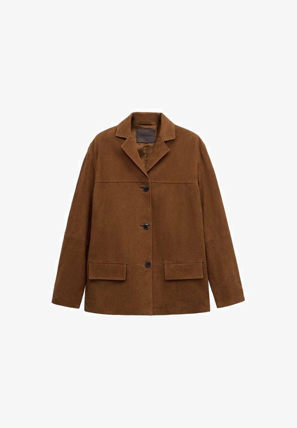 Mango Leather jacket - brown