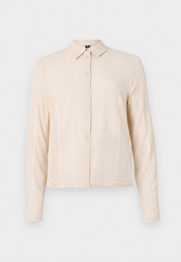 Vero Moda VMLISBETH SHIRT  - Button-down blouse - pumice stone