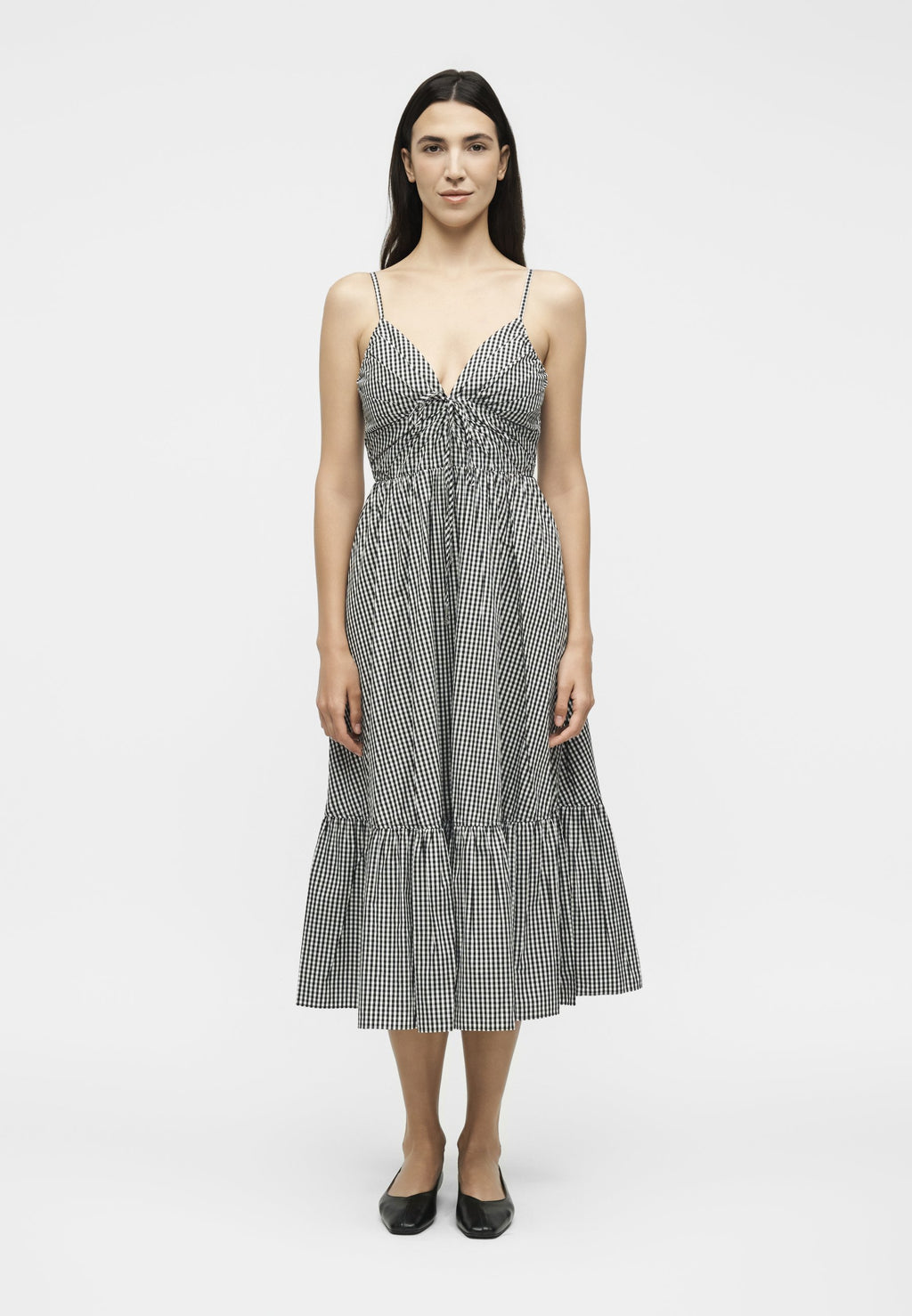 MICHAEL Michael Kors GINGHAM MIDI DRESS