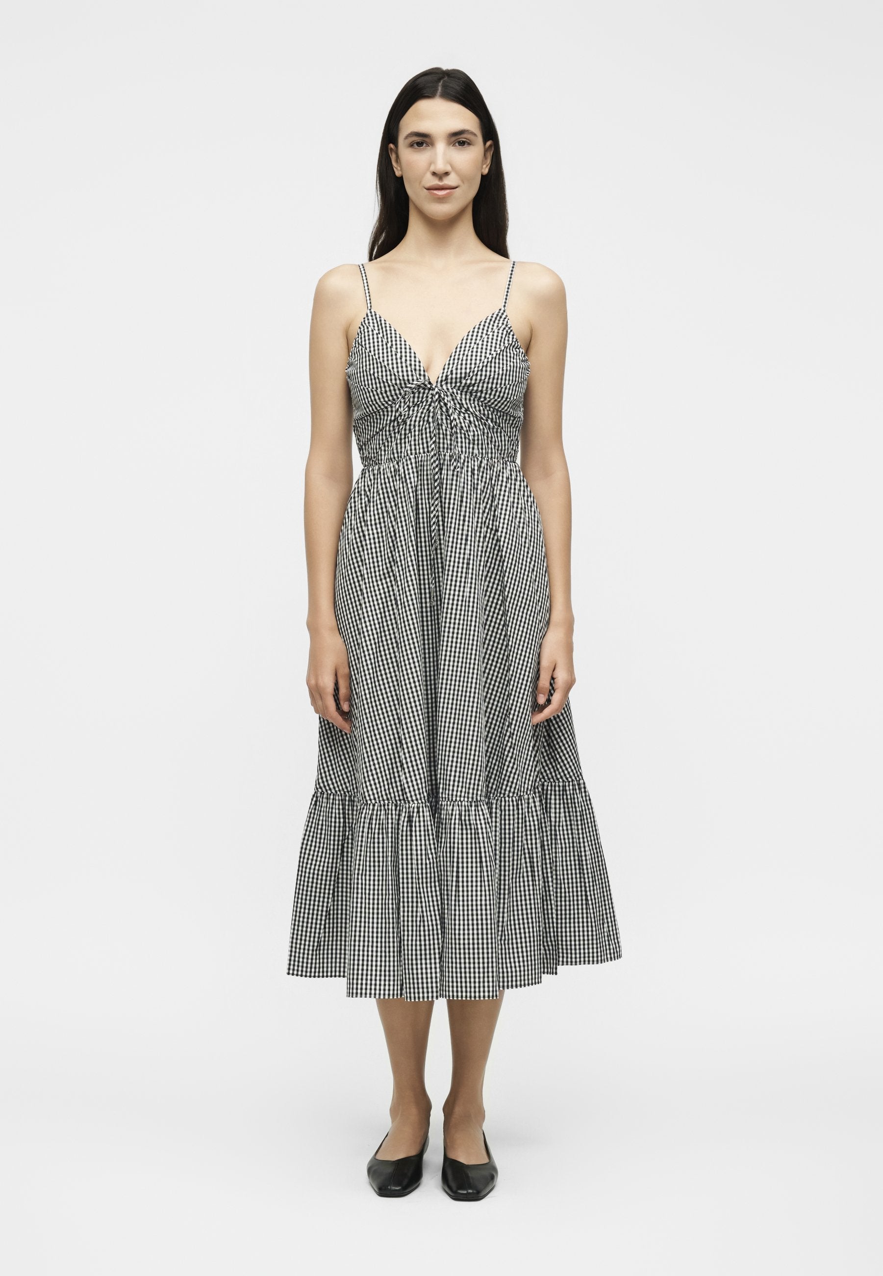 MICHAEL Michael Kors GINGHAM MIDI DRESS