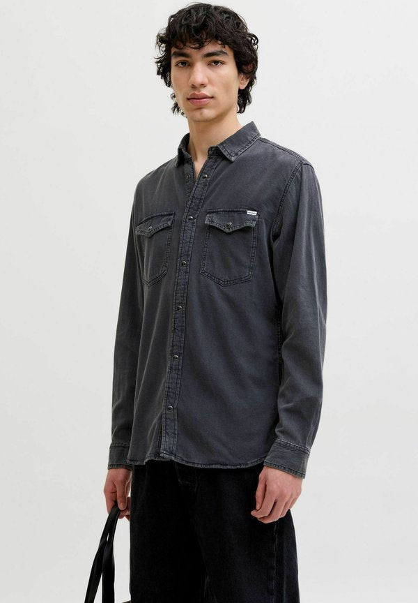 Jack & Jones Denim Slim Fit - Shirt - black denim