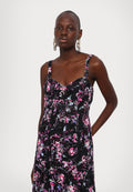 ML Monique Lhuillier MANON SLEEVELESS MIDI DRESS