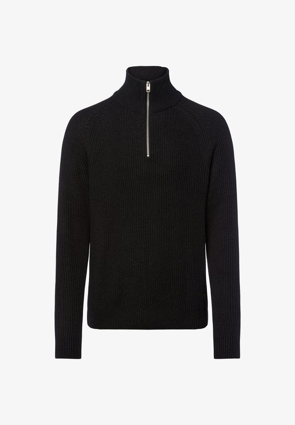 Jack & Jones Half zip Plain Half zip - Jumper - schwarz
