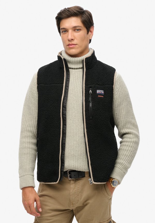 Superdry & Co GILET - Waistcoat - contrast black