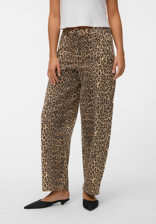 Vero Moda JEANS VMBILLIE HIGH RISE BARREL FIT JEANS - Wide Leg - silver mink