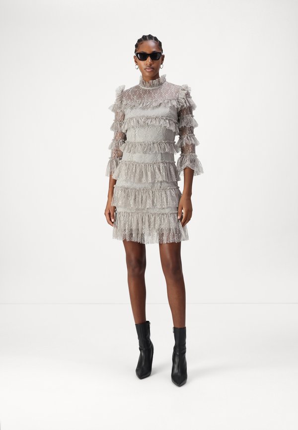 Malina CARMINE FRILL DRESS