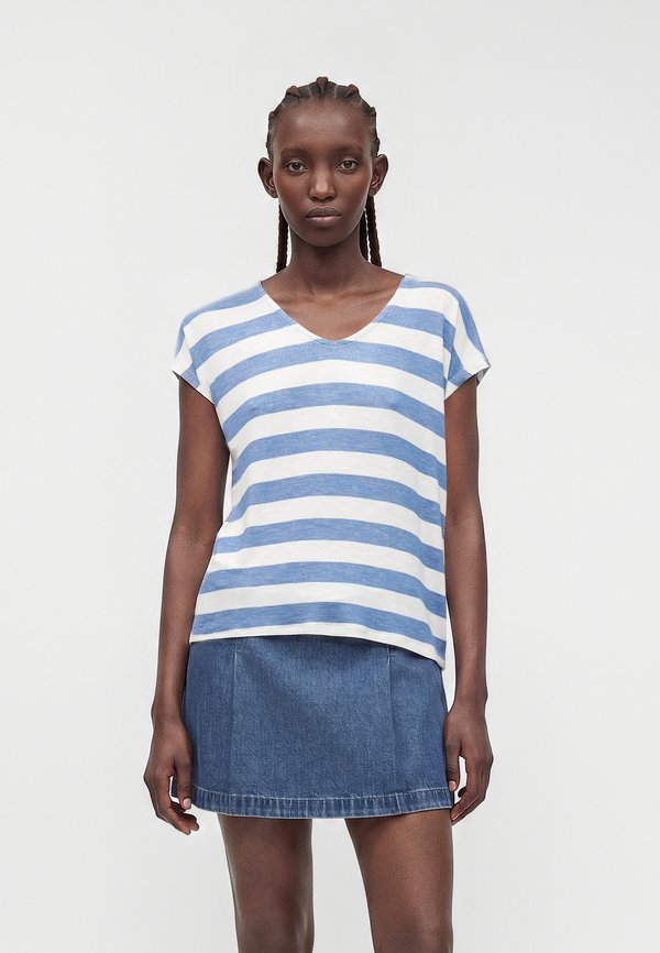 ONLY ONLLIRA LIFE V NECK - Print T-shirt - infinity/cloud dancer