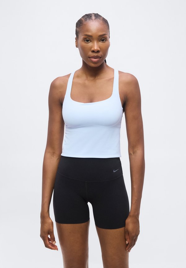 Nike Performance ZENVY BRA TANK - Top - hydrogen blue/cool grey