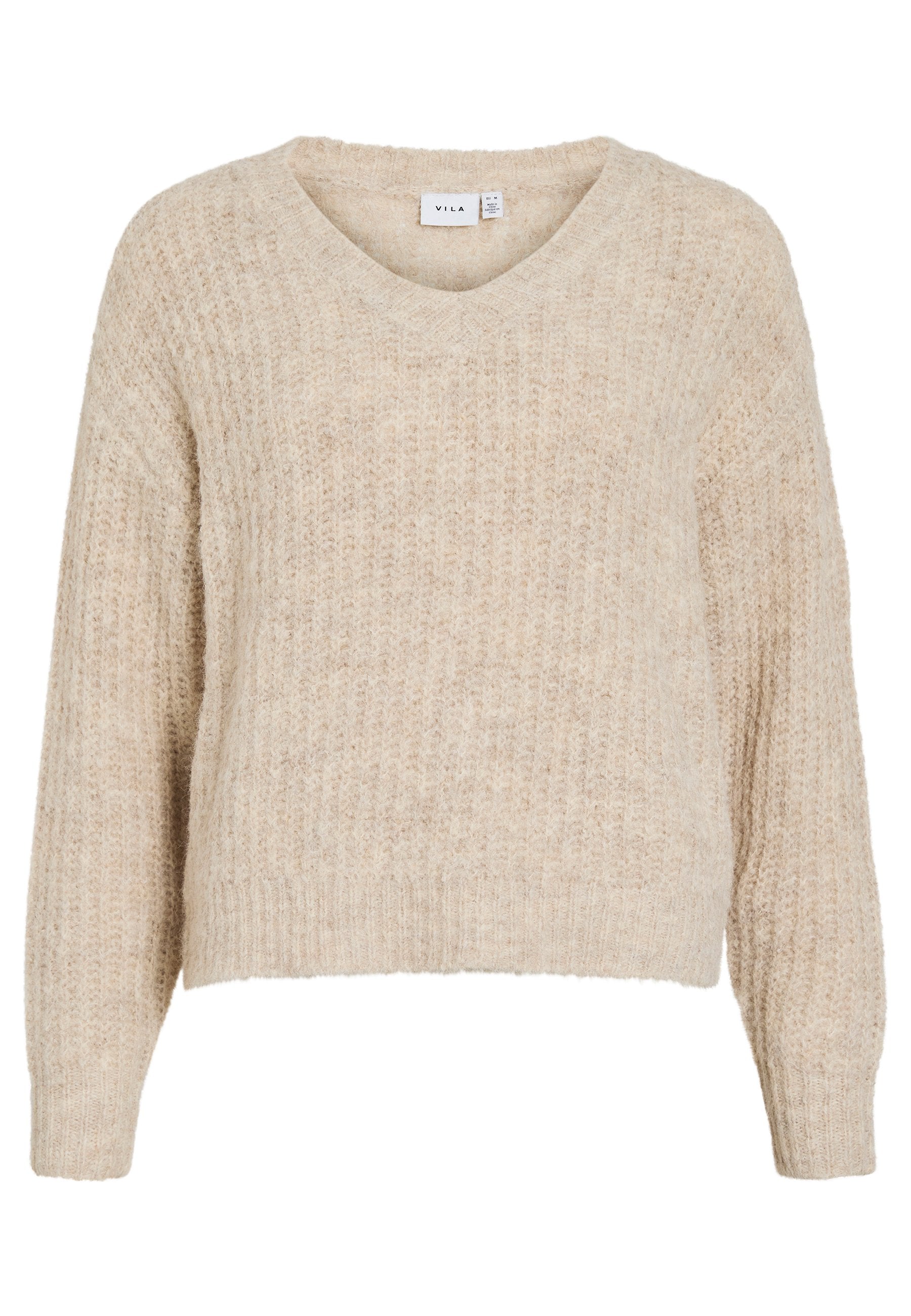 VILA VILAMPE V-NECK L/S KNIT TOP-NOOS