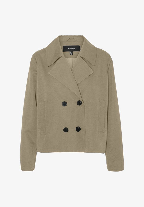 Vero Moda VMCHLOEMIA - Trenchcoat - silver mink