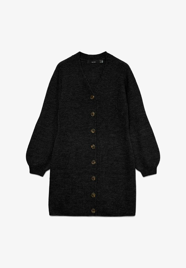 Vero Moda Knitted VMLEFILE Short - Jumper dress - black