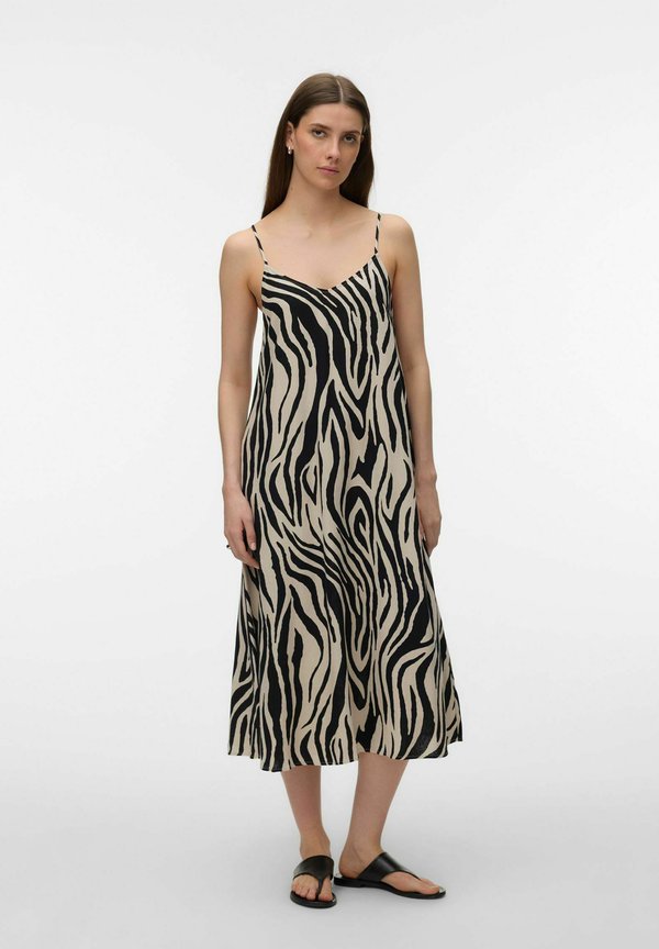 Vero Moda VMJESMILO Midi - Day dress - silver lining