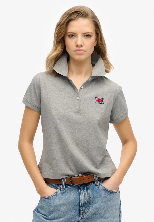 Superdry & Co ATHLETIC ESSENTIALS GRAPHIC - Polo shirt - grey marl
