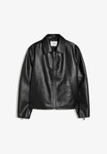 Bershka Faux leather jacket - black