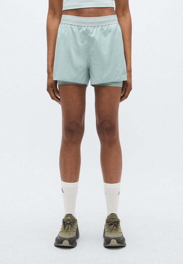 adidas Performance RUN - 2-in-1 shorts - sage