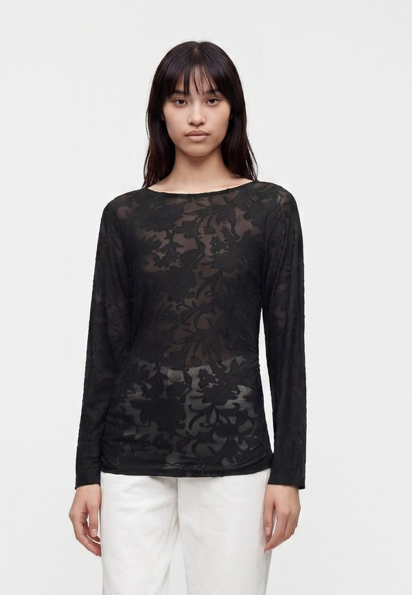 Vero Moda VMLAYLA GATHERING - Long sleeved top - black