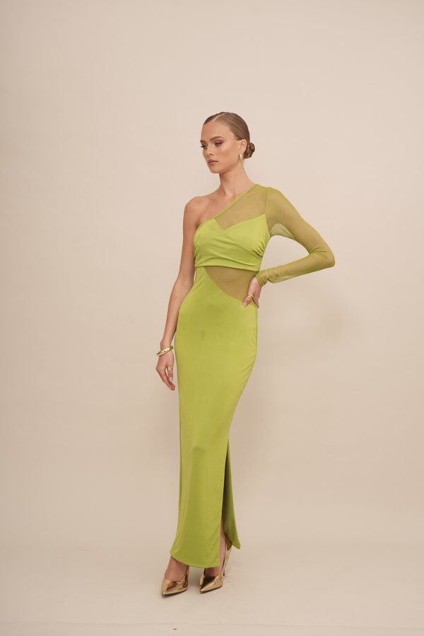 WAL G. SOLADA ONE SLEEVE MAXI