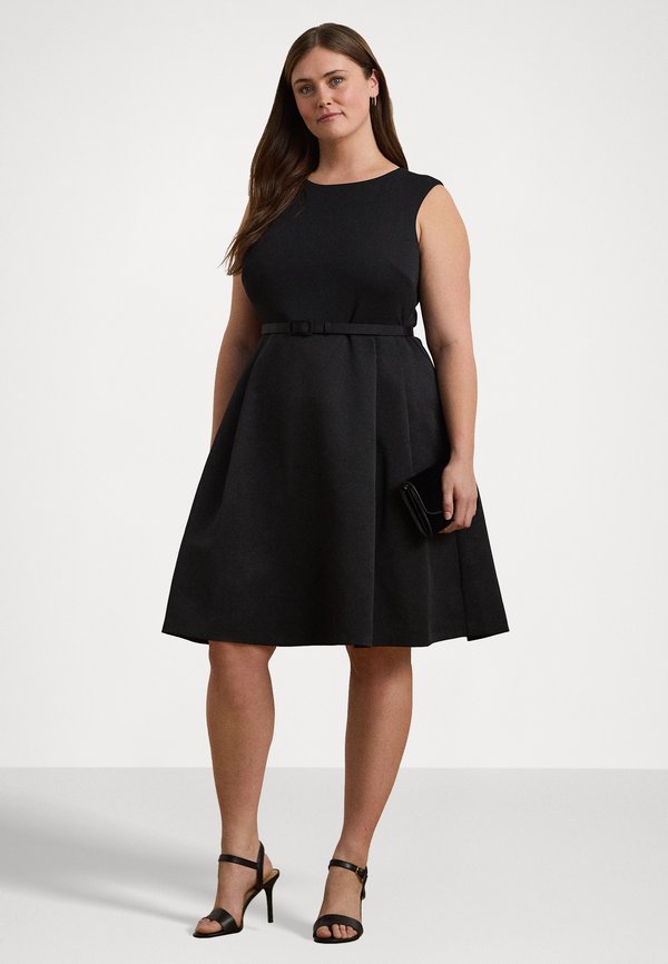 Lauren Ralph Lauren Woman BELTED FAILLE & JERSEY COCKTAIL DRESS