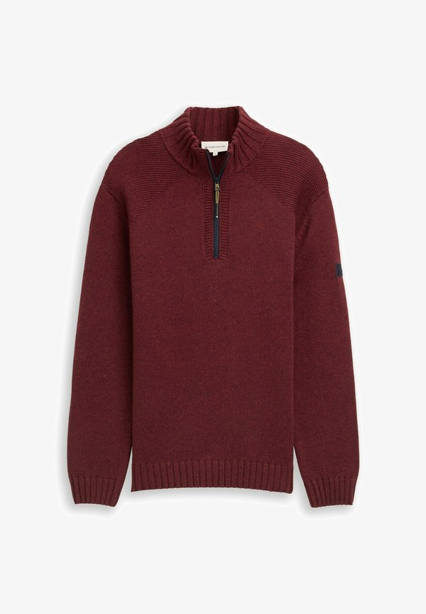 TOM TAILOR PULLOVER TROYER - Jumper - bordeaux melange