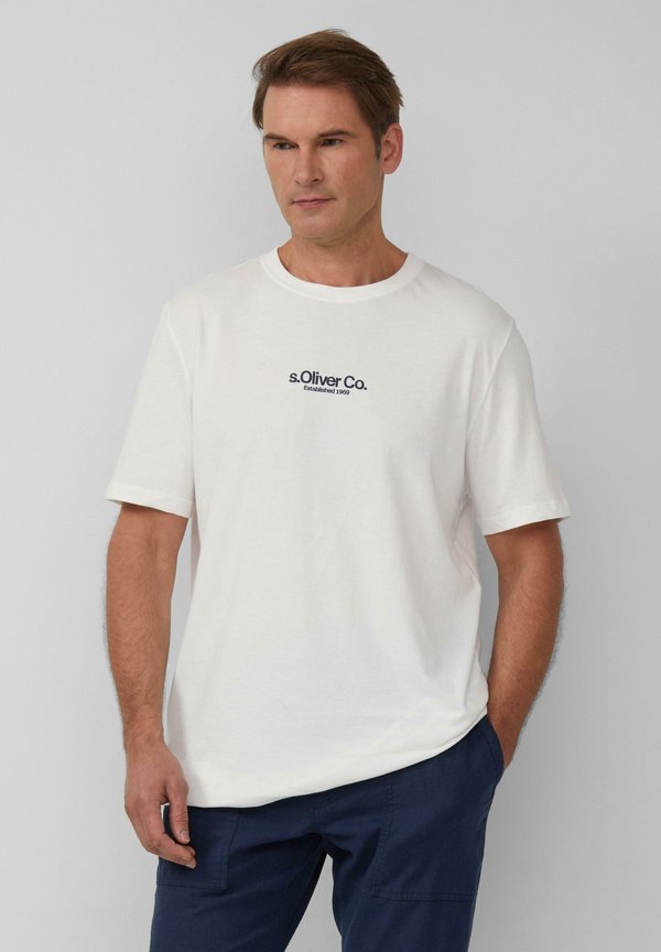 s.Oliver LONG  - Print T-shirt - weiß