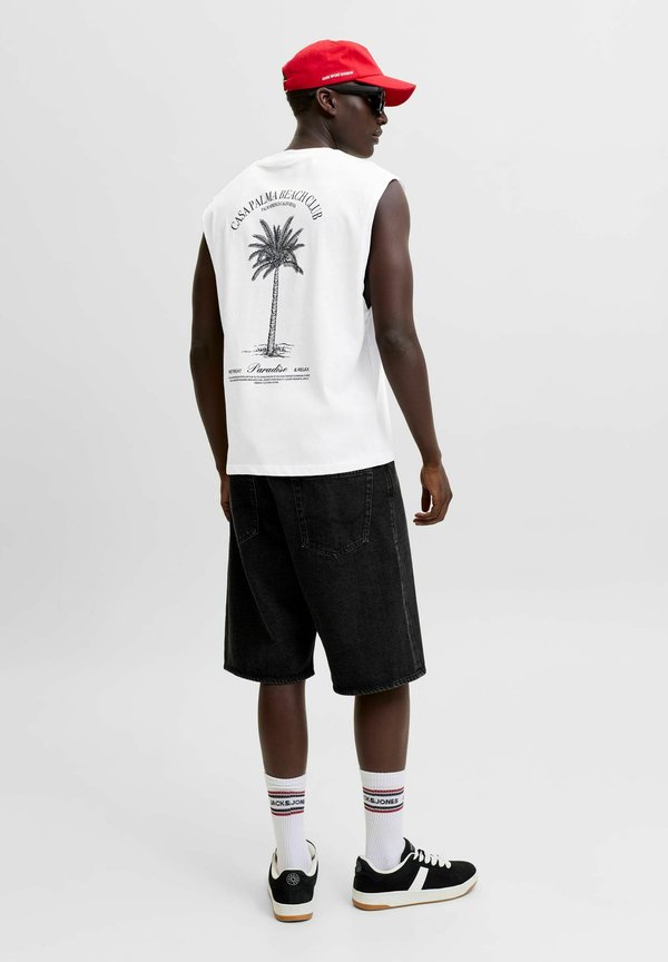 Jack & Jones TANK TOP BACKPRINTET TANK TOP - Top - bright white