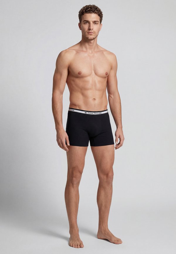 TOM TAILOR TOM TAILOR LONG-PANTS 3ER PACK - Boxer briefs - schwarz-dunkel-uni