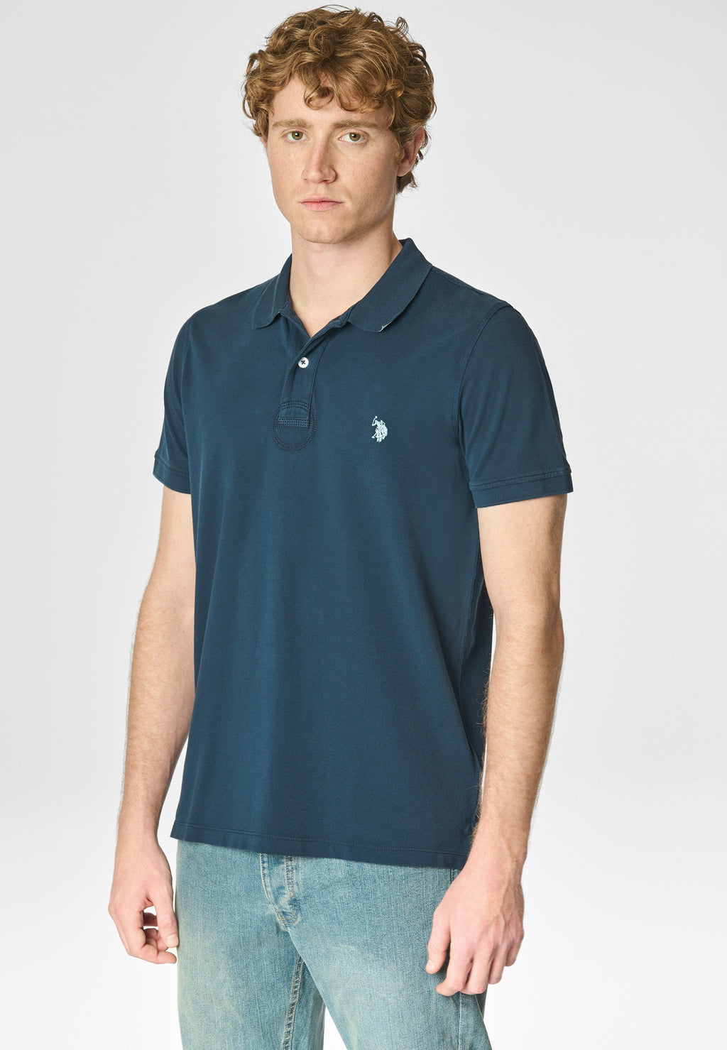 U.S. Polo Assn. A MANICHE CORTE IN CON SOTTOCOLLETTO E LOGO