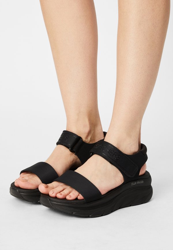 Skechers D'LUX WALKER - Platform sandals - black
