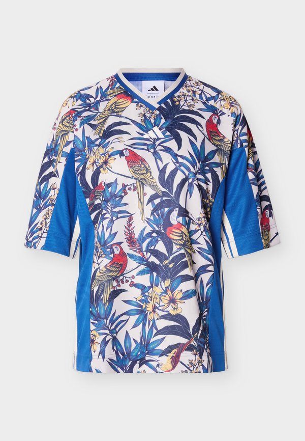 adidas Sportswear ADIDAS X FARM RIO PREMIUM - Print T-shirt - dark marine/talc/fade gold-coloured