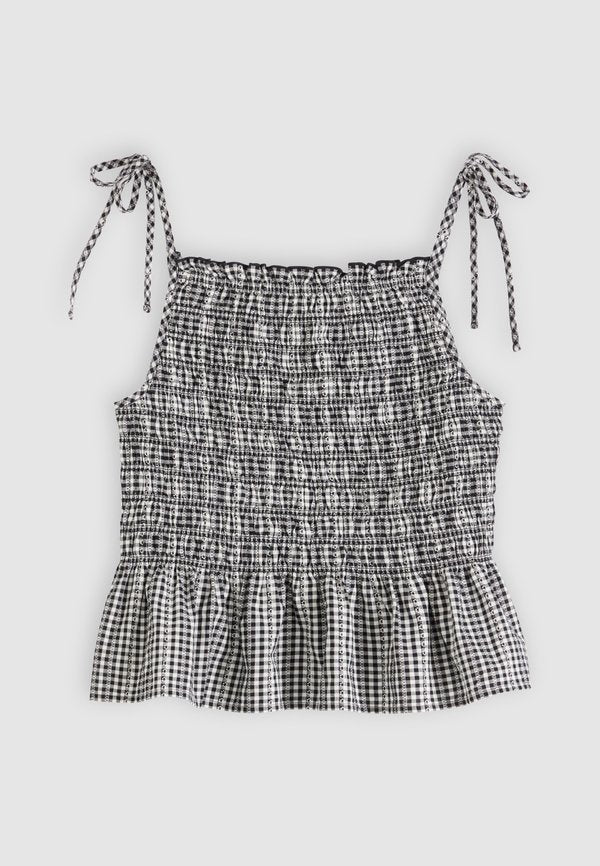 Levi's® MONACO SL BLOUSE - Top - springtime dobby gingham black and white cotton