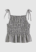 Levi's® MONACO SL BLOUSE - Top - springtime dobby gingham black and white cotton
