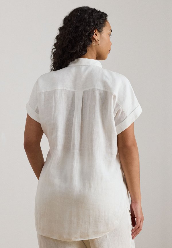 Lauren Ralph Lauren Woman RELAXED FIT LINEN SHORT SLEEVE SHIRT