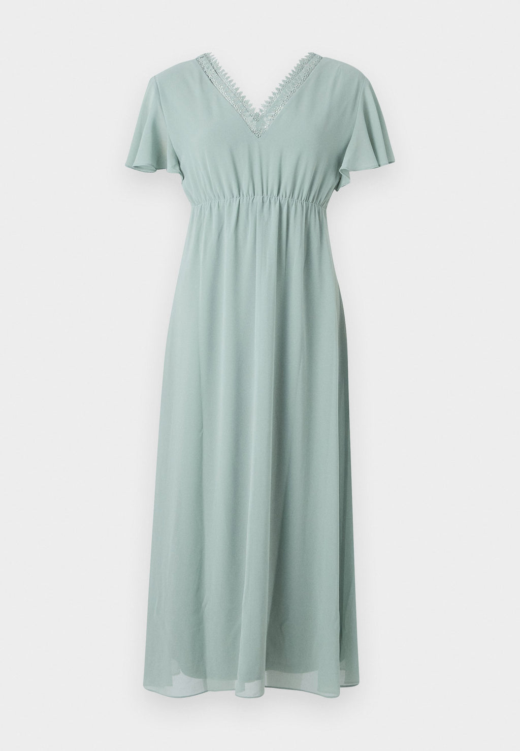 VILA VILILLA V NECK MIDI DRESS